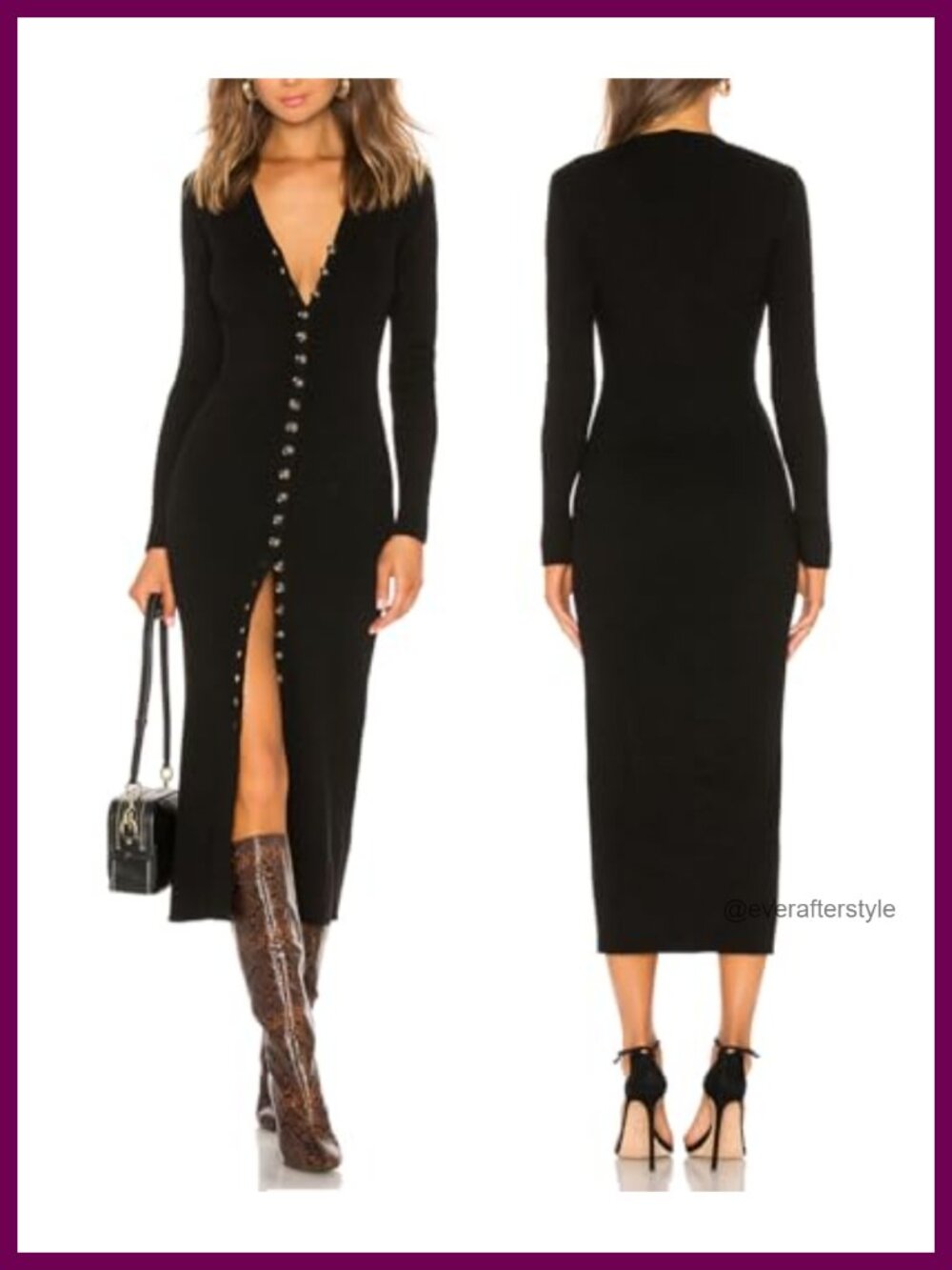 Viscose Blend Button Down Long Sleeve Maxi Cardigan Sweater Dress Bodycon